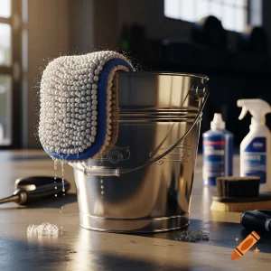 Wash Bucket and Mitt